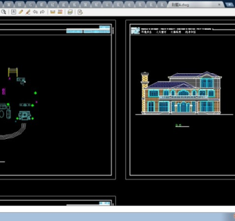 三套cad别墅方案设计施工图纸