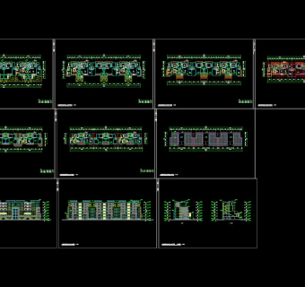 某花园洋房住宅cad平立剖面图