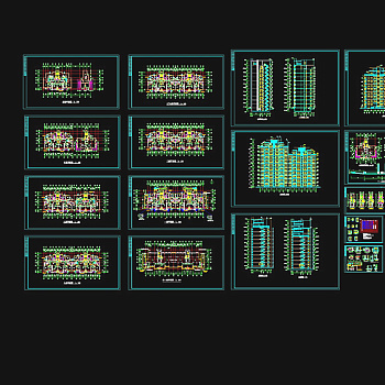 某市花园式高层住宅全套cad施工图