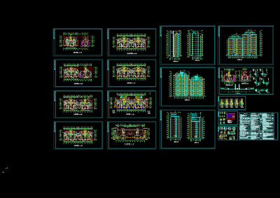 某市花园式高层住宅全套cad施工图