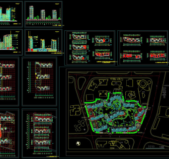 上海上青城市花园cad建筑图