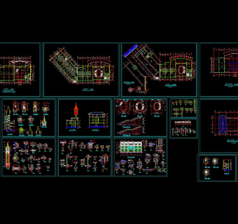 小区会所建筑cad图纸