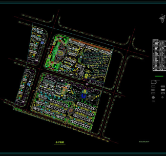 小区建筑规划cad平面图