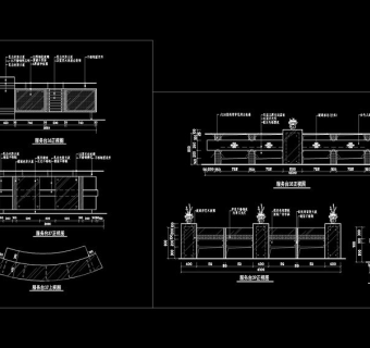 室内吧台cad图纸