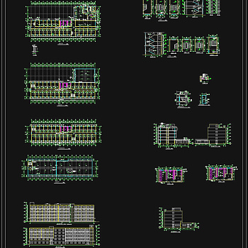 宿舍楼建筑cad图纸