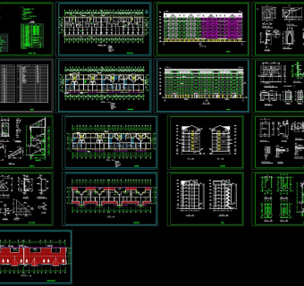 宿舍楼建筑cad施工图