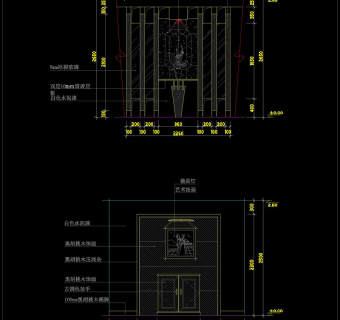 室内玄关cad系详图