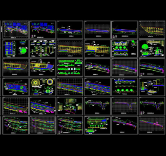 某景观大道区完整施工图cad图纸