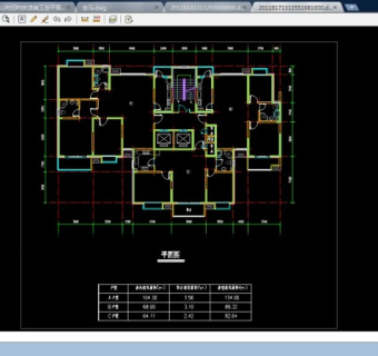 某一梯三户建筑平面CAD设计图纸