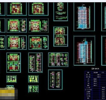 高层综合办公大楼cad施工设计图纸