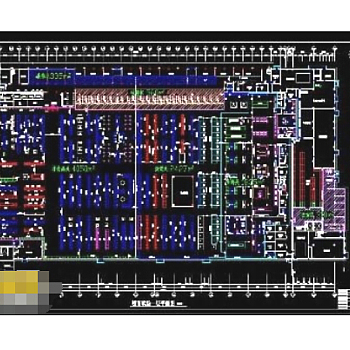 某市中心大型超市cad施工设计图纸