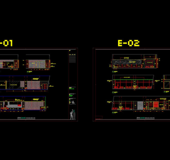 连咖啡厅cad图纸