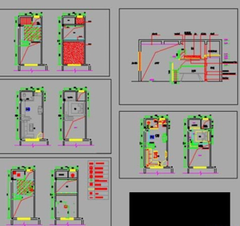 单身公寓cad施工设计图纸