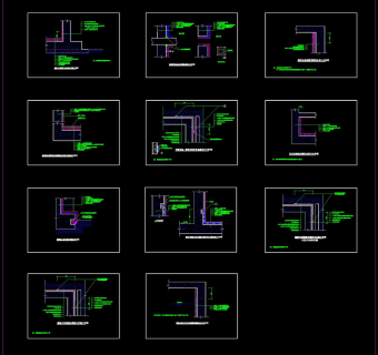某城防水设计方案cad图块