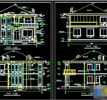 豪华别墅设计图纸cad
