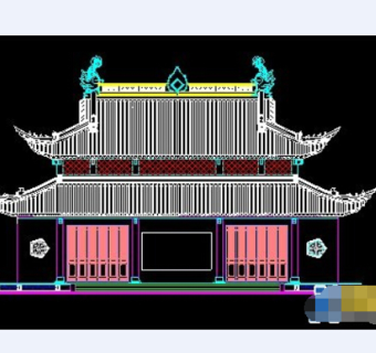 某古建祠堂建筑图纸cad