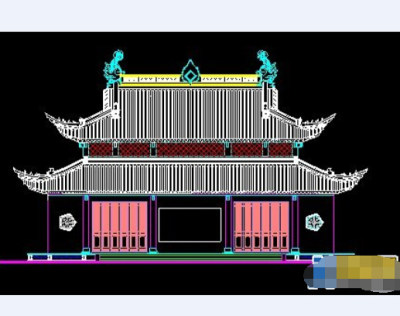 某古建祠堂建筑图纸cad