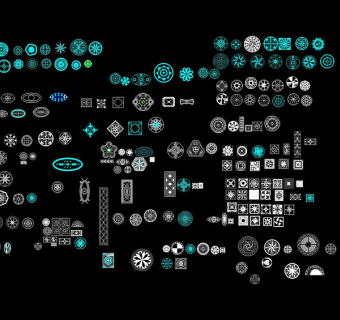 图案cad图块