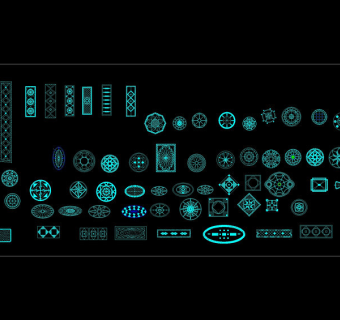 室内装修地花cad图纸
