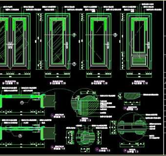 多种门施工模型CAD图纸