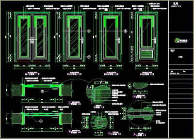 多种门施工模型CAD图纸