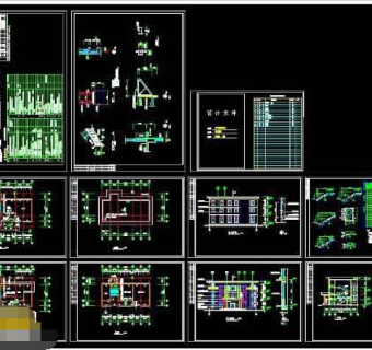 某小区小型活动中心cad建筑设计施工图