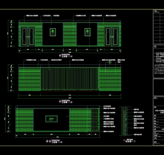 小会议室详图cad图纸