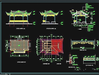 凸字亭CAD建筑图