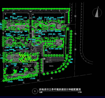 济南泉印兰亭种植配置cad平面图