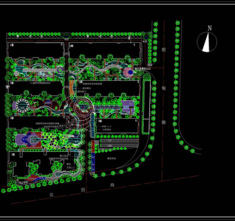 济南泉印兰亭cad总平面图.