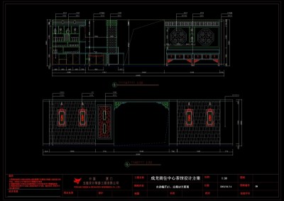 自助餐厅走廊立面图cad图纸