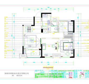 户型平面施工图cad图纸