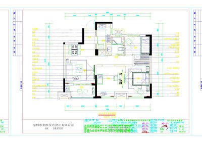 户型平面施工图cad图纸