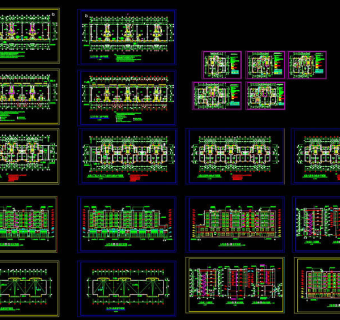 某大型住宅小区多层住宅cad图纸