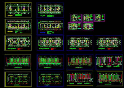 某大型住宅小区多层住宅cad图纸