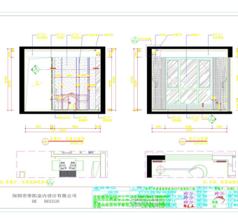 户型立面施工图cad图纸