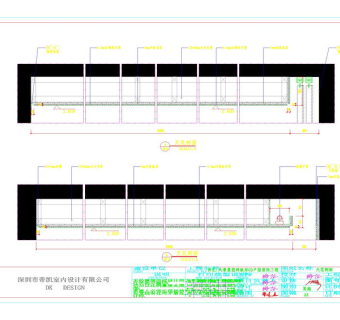 G3户型天花剖面图cad图纸