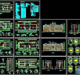 某办公楼建筑cad施工方案设计图