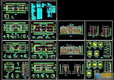 某办公楼建筑cad施工方案设计图