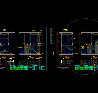 楼梯间立面图cad图纸