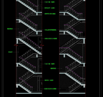 常州大名城楼梯cad图纸