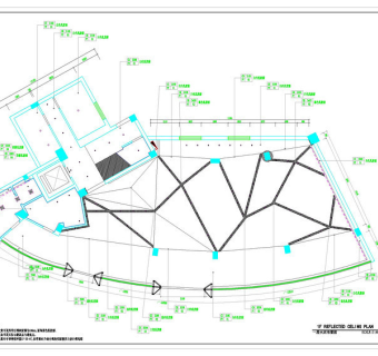 办公室吊顶平面图cad图纸