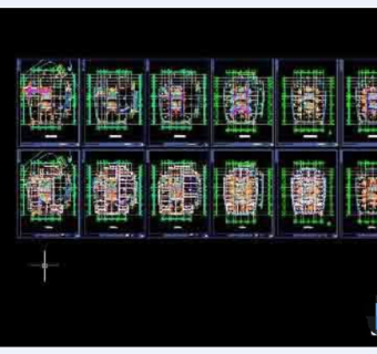 办公大楼建筑设计cad平立剖面施工图纸