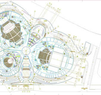 东方艺术中心建筑cad图纸