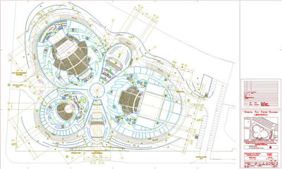 东方艺术中心建筑cad图纸