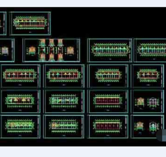 某商铺户型建筑设计cad平立面图