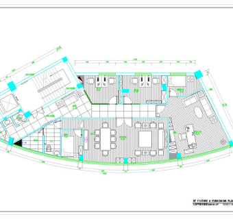 办公室平面施工图cad图纸