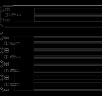 保龄球场地设施cad平面图库