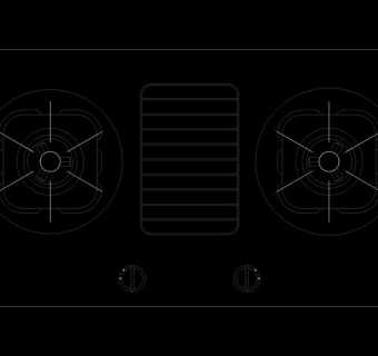厨煤气灶cad图块