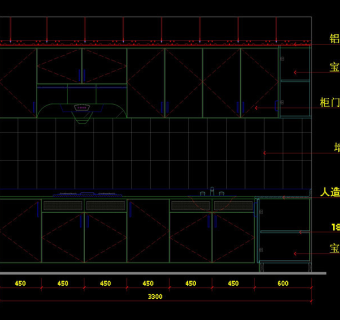 厨房立面cad图块